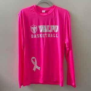 SPORT TEK Dri-Fit Rare Valparaiso Basketball Breast Cancer Shirt